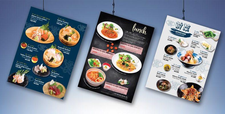 30 Mẫu thiết kế menu nhà hàng Nhật xuất sắc cho năm